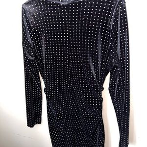 Sparkly black cutout dress
